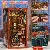 Non-Toxic Christmas Corner Store Diy Desktop Building Scene Adult 3D Vintage Puzzle Shelf Insert Collectible Decoration Toys