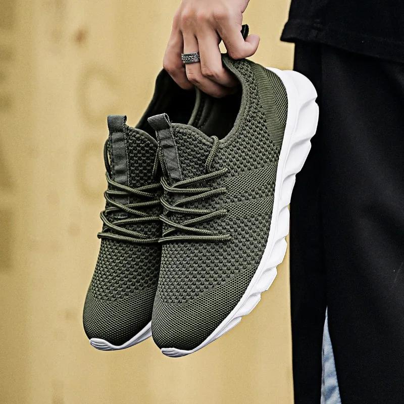 Men Casual Sports Shoes Air Mesh Lightweight Sneakers Anti-slip and Wear-resistant Flat Walking Shoe Athletic Jogging Size 36