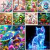 5D DIY Full Round Drill Diamond Painting Animal Kit Home Decor Art Craft 40x40cm
