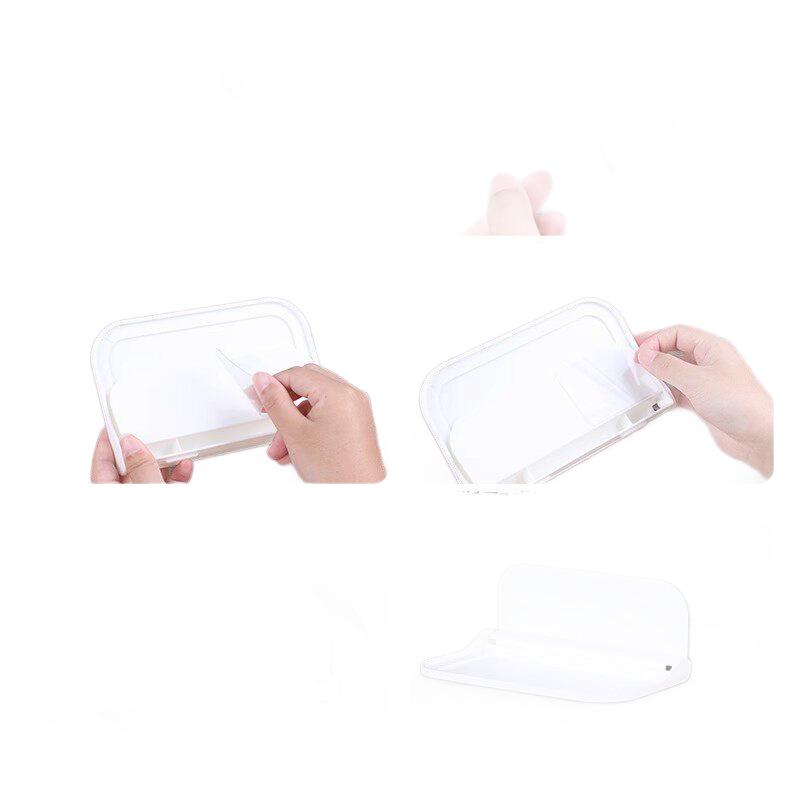 Foldable Wall-Mounted Punch-Free Storage Shelf for Bathroom and Bedside