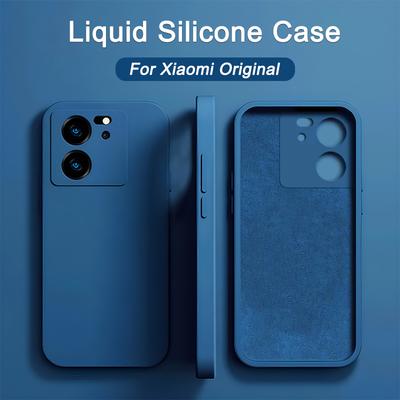 Pre Xiaomi Mi 13 11 12 14 Pro 12S Ultra Lite Puzdro Štvorcové Tekuté Silikónové Puzdrá na Telefón Mi 11T 12T 13 13T Pro Mäkký Nárazuvzdorný Kryt