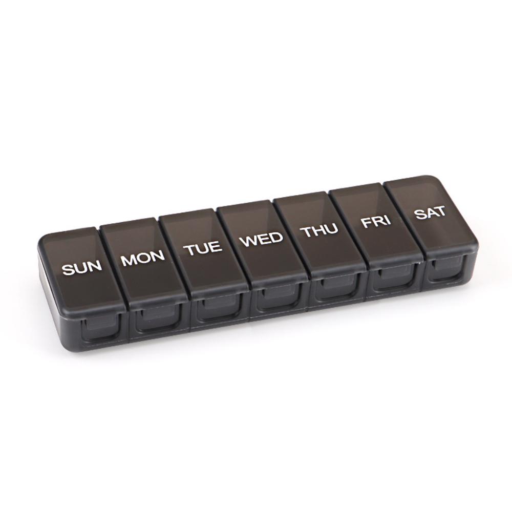 New Portable Premium Weekly Pill Cases 7 Day 7 Grids Pill Organizer Storage Box Container Travel for Medicine Vitamins Fish Oils