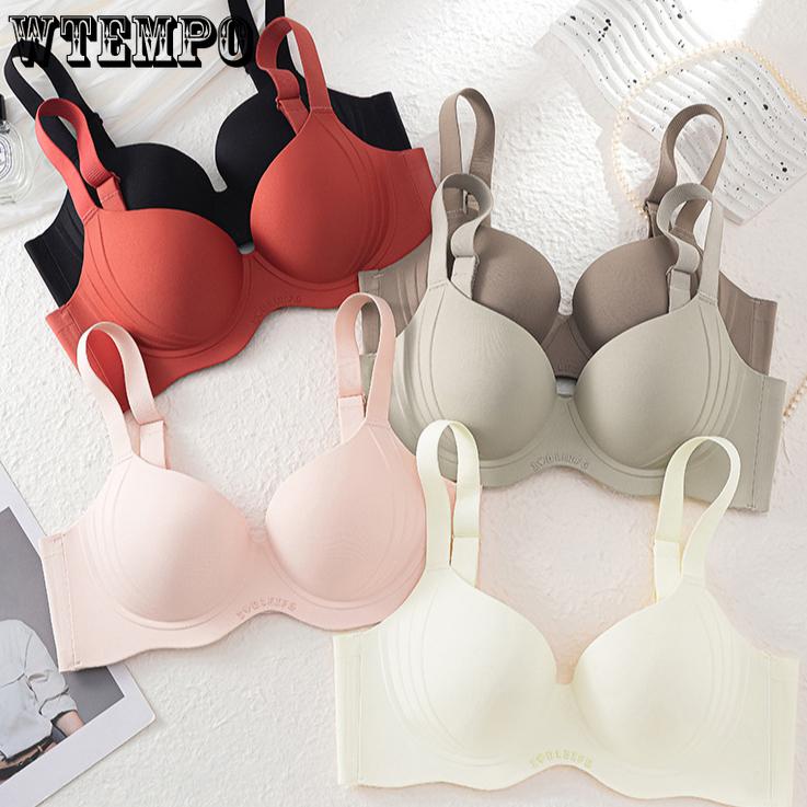 Underwear Women's Soft Steel Coil Lace-back Bra Anti-sagging Top Support Seamless Bra Push Up Bra