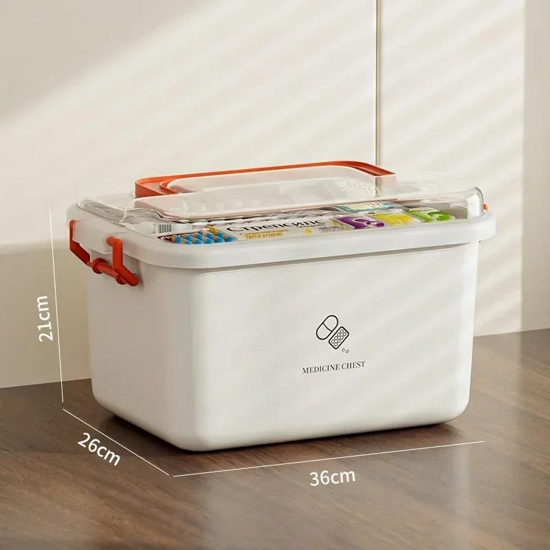 

Multi-layer Portable Home First Aid Kit-Large Capacity Medicine Storage Case Essential Family Emergency Medical Drug Box Home