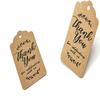 Thank You Hang Tag DIY Handmade Thank You Hang Tag Holiday Gift Hanging Card Label Party Wedding Decoration 100 Pcs/pack