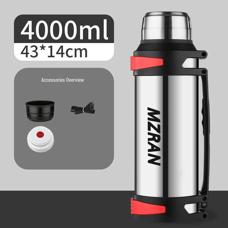 4L Stainless Steel Travel Thermos Mug for Men - Large Capacity Car Kettle Flask