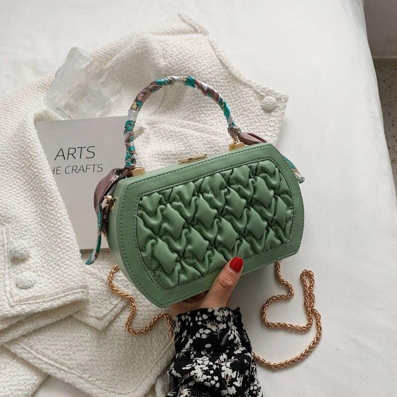 Pequeñas bolsas de cuero de pu con cuerpo cruzado con asa corta para  mujeres 2021 Bolsos de mano y bolsos de cadena de lujo de invierno Bolsos de  hombro comprar a buen