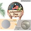 2D Flat, 1pc Independence Day Decor Metal Aluminum Sign, Home, Holiday Decor Ornaments, Suitable for Room, Outdoor, Porch Decor, Friendship Gift