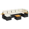 VidaXL Garden Lounge Set 8 Pcs with Cushions Black Braided Resin 3325990