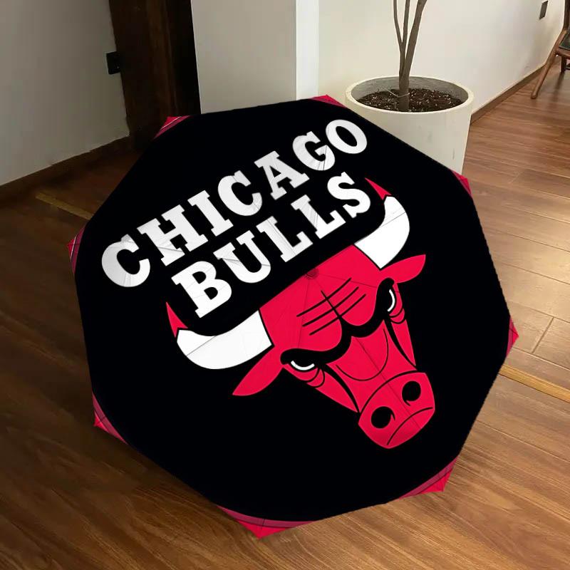 

1pc Chicago Bulls Automatic Personality Umbrella | Portable Foldable 8-Rib Manual Open, Cute Halloween & Christmas Gift for Outdoor, Casual Accessory,