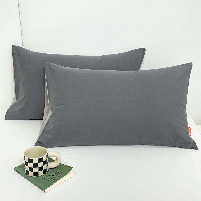 2pcs All-Cotton Washed Cotton Pillowcases, Comfortable for Bed Use, Machine Washable, Suitable for All Seasons.