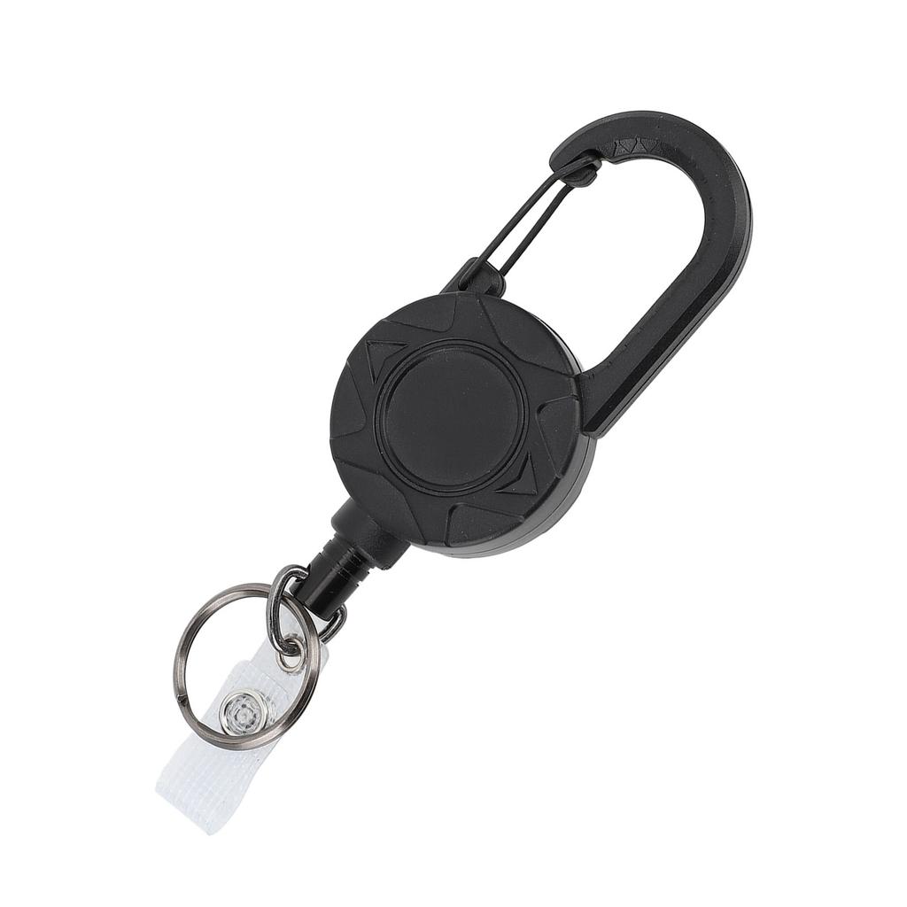 Retractable Keychain Stainless Steel Wire and ABS Magnetic Good Load Bearing 1mm Thick Multitool Buckle Badge Holder