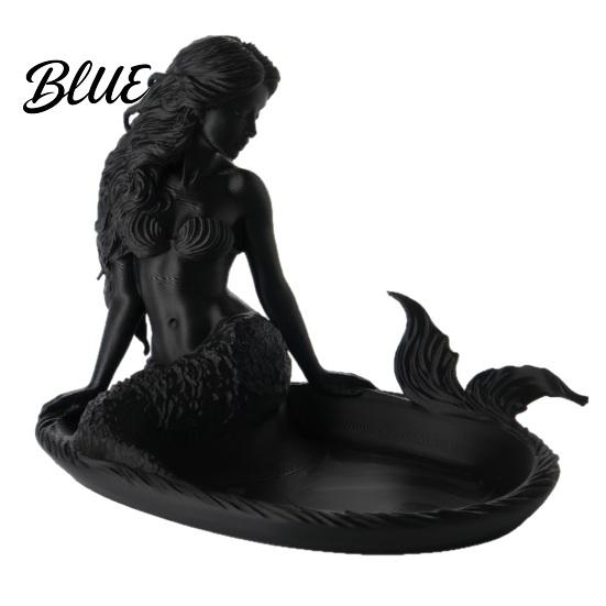 Bedroom Vanity Accessories 3D Printed Mermaid Jewelry Tray Vintage Rings Earrings Necklaces Organizing Display Tray Dish Decorative Trinket
