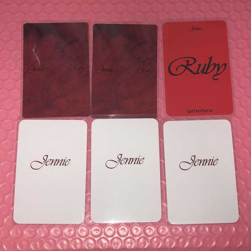 [USED] BLACKPINK Ruby with Muu Yonton Bonus Jennie Trading Card