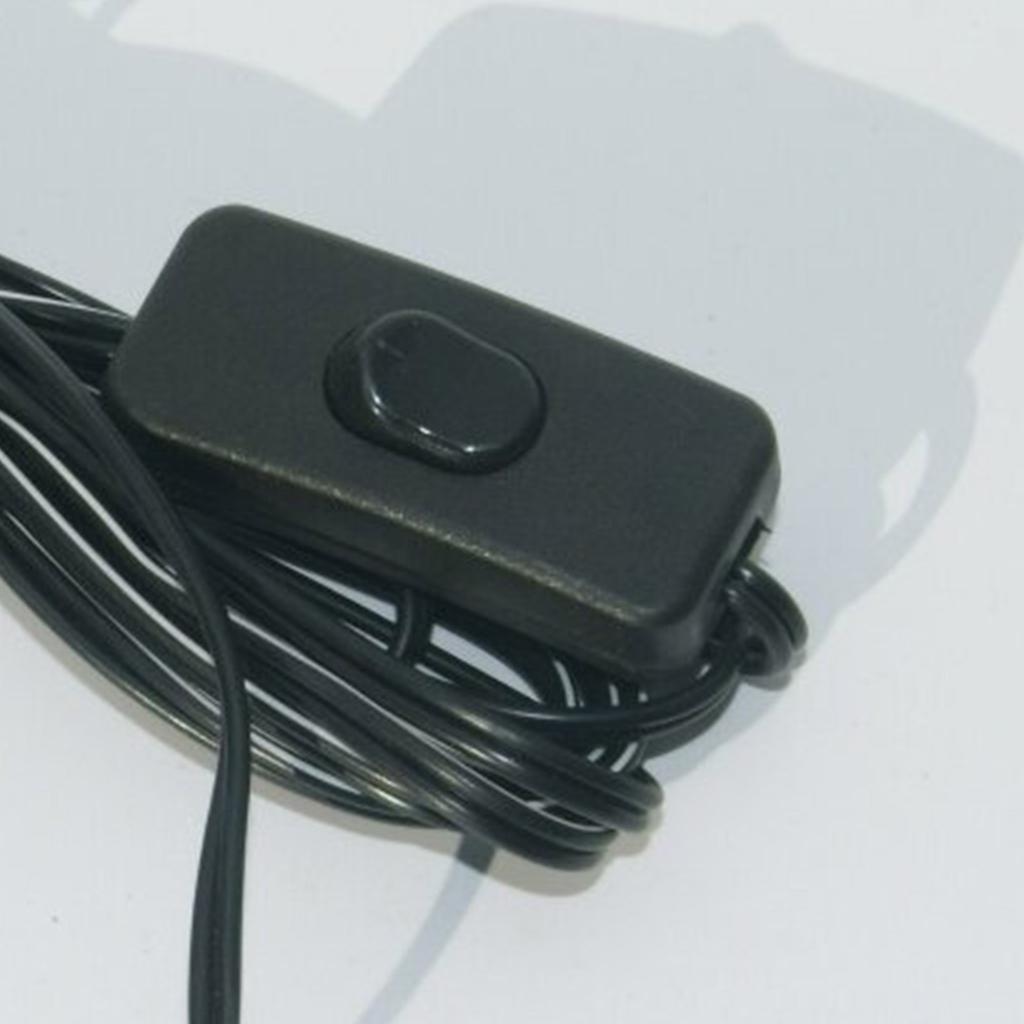 Doppel-Krokodilklemmen an 5,5x2,1mm Stecker Ladekabel mit Ein/Aus-Schalter für 1V-36V Geräte Stromkabel
