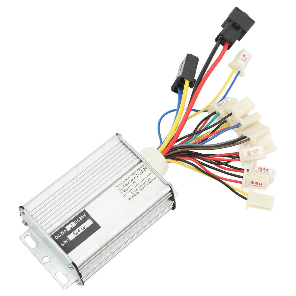 DC Motor Speed Controller 800W Overcurrent Protection Aluminum Alloy Electric Bike Brush Controller 36V
