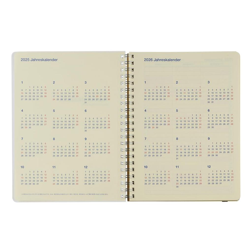 Delfonics Planner 2025-2026 Edition (Starts March 2025) Rollbahn Viento A5 Monthly Planner (Mint)