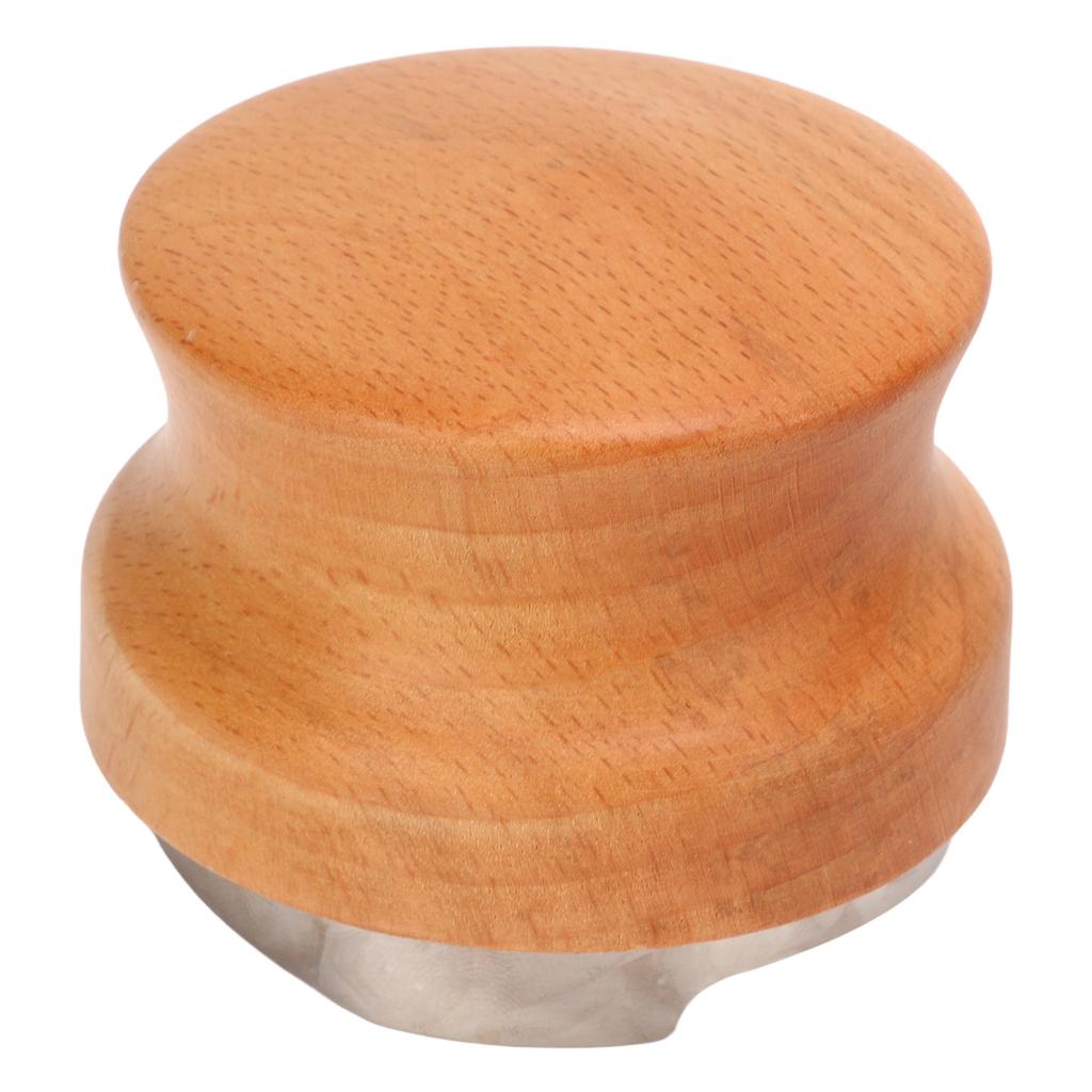 Coffee Distributor Coffee Hand Tamper Adjustable Depth Coffee Leveler Tool with Beech Handle 53mm 2.1in