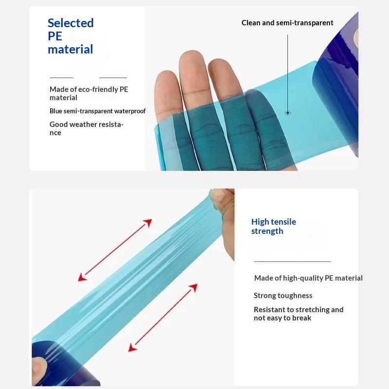 PE Blue Heavy Duty Car Wheel Rim Tape 1 Roll Strong Adhesion Scratch Guard Easy Install for Auto Rim Protection