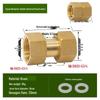 Copper Union with Inner/Outer Threads, Double Inner Thread Water Heater Connector Tee/Elbow Nipple, 46mm & 1" Thread, Different Diameters.