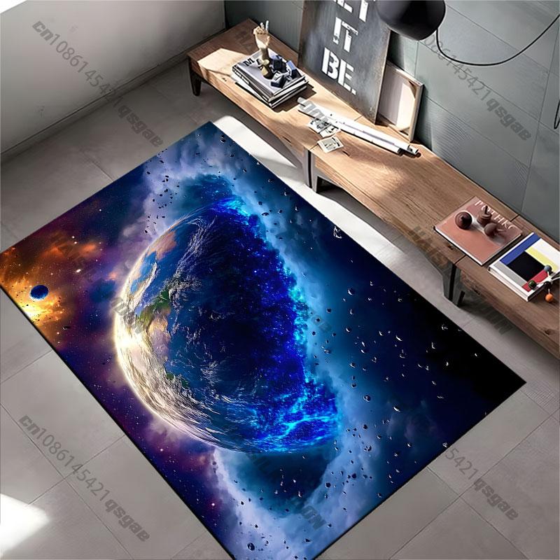 Earth universe cosmic energy explosion carpet Yoga living room room decor children's crawling mat doormat area rug