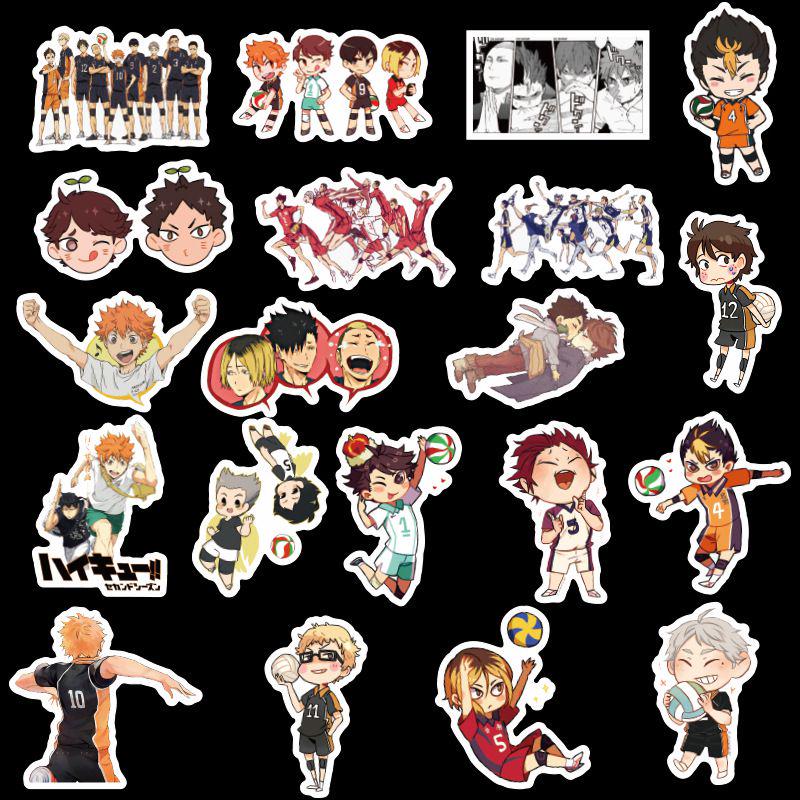buy 50pcs set haikyuu japan anime graffiti stickers japanese anime sticker for laptop luggage toys car motorcycle for kids car at affordable prices free shipping real reviews with photos joom