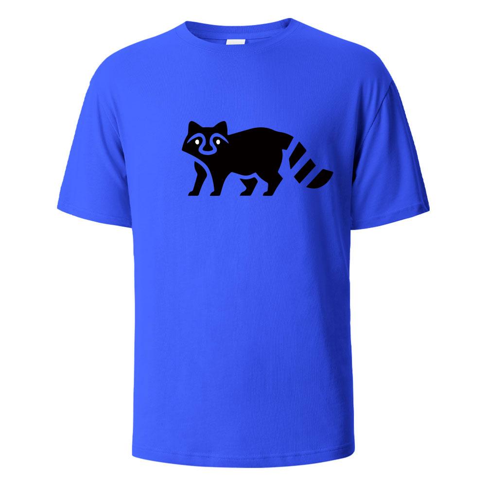 Little Raccoon Funny Printed Tshirts For Men 100Cotton Summer Breathable Comfortable Tops ShortSleeved Oneck Men Clothing
