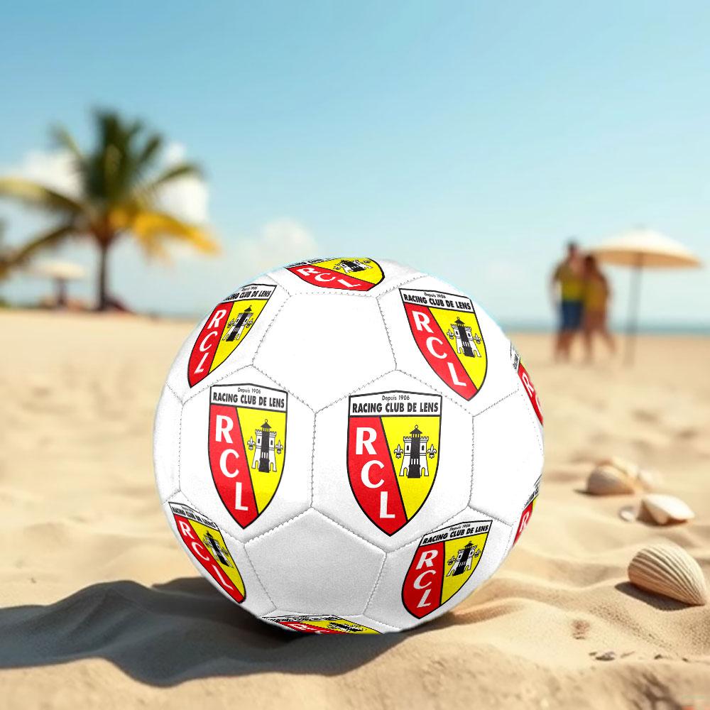 RC Lens Size 5 Soccer Ball, Machine-Stitched PVC, Durable & High Bounce, All Ages Fit, fan merchandise, matches & outdoor use.