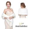 1Pc Dress Accessories Winter Cheongsam Wedding Dress Fur Shawl Warm Scarf Wedding Shawl Acrylic Long Hair