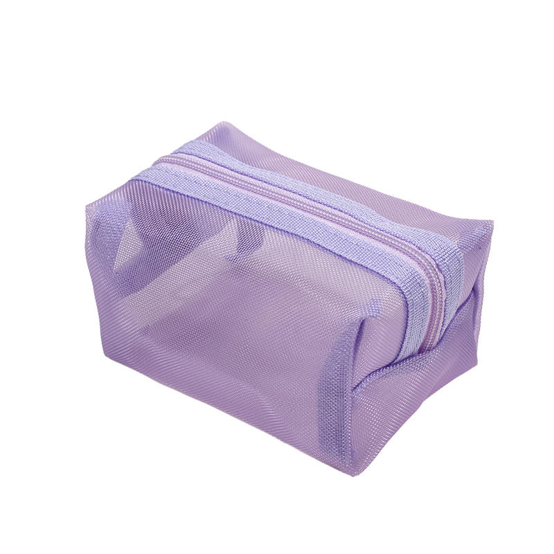 Colorful Mesh Storage Bag Mini Portable Carry On Lipstick Change Bags Headphone Data Cable Zipper Storage Boxes