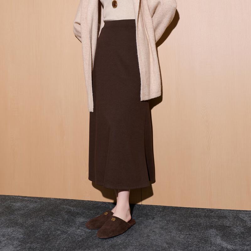 Sancai 2025 Winter Elegant A-Line Long Skirt