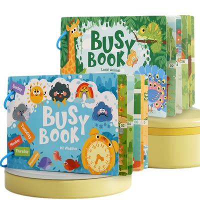 Cartea Busy Montessori pentru Bebeluși My First Quiet Book Jucărie Educațională pentru Învățare Timpurie Joc de Potrivire pentru Copii Bebeluși cu Vârsta de 2-3 Ani