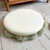 Faux Rabbit Fur Futon Cushion, Round Plush Chair Cover Cushion, Soft Japanese-style Tatami Mat, Memory Foam Meditation Seat Pad