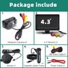 3 In 1 Backup  Reversing Camera Parktronic Car Video Parking Sensor Kit Radar Visible Display 4.3in/5in Monitor System  Alarm