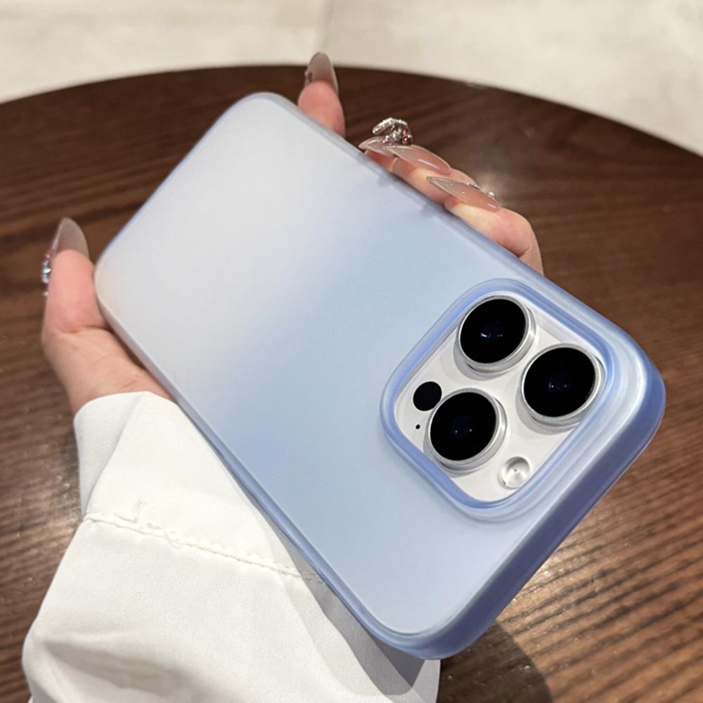 Ultra Thin Phone Case For iPhone iPhone 12 13 14 15 16 Pro Max Plus Transparent Gradient Matte Bumper Back Cases Cover