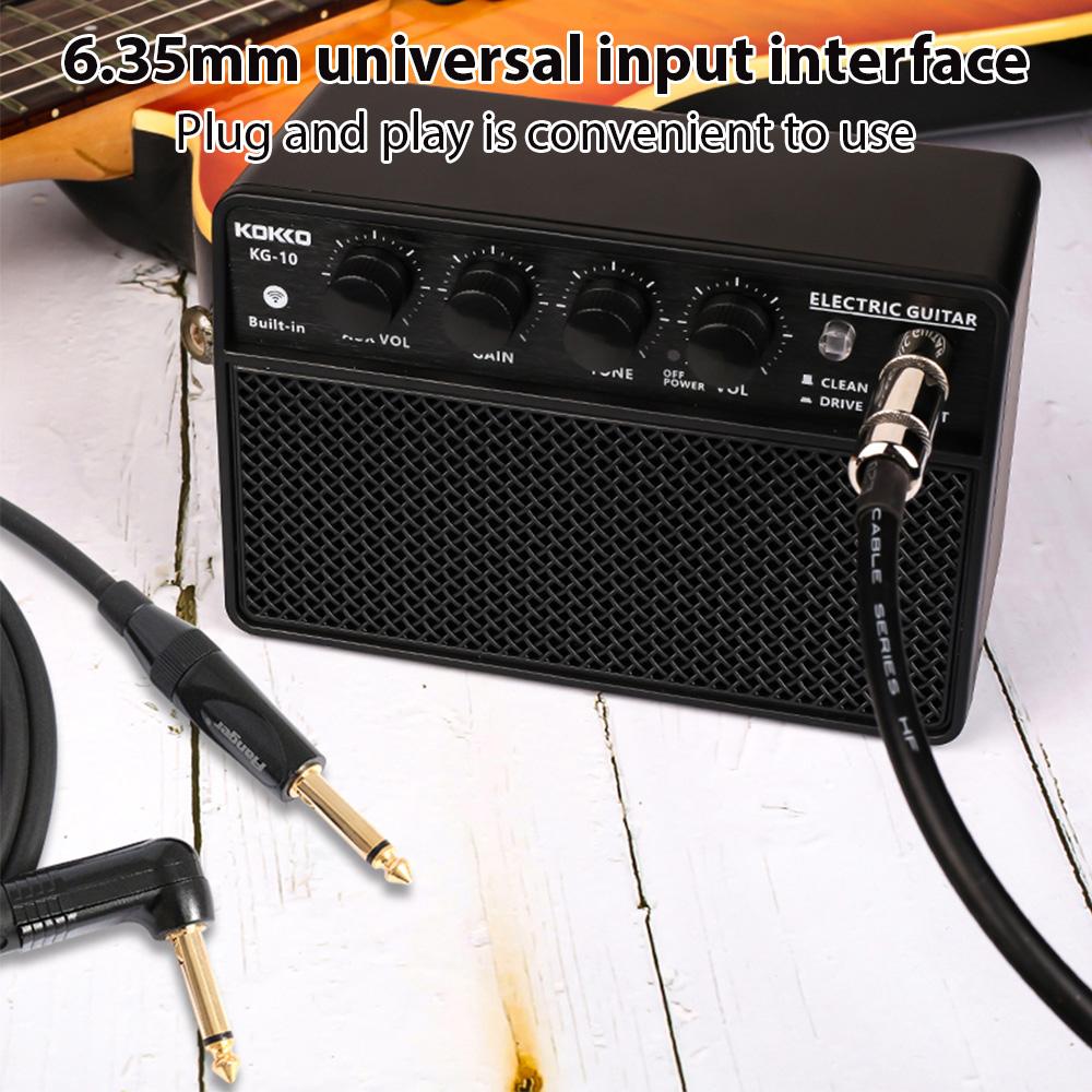 KOKKO 10W Small Electric Guitar Amp Mini Portable Guitar Practice Speaker for Daily Practice Street Performances