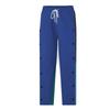 Men's Funky Pants Casual Colour Block Button Trousers Sweatpants Men's Straight Legs