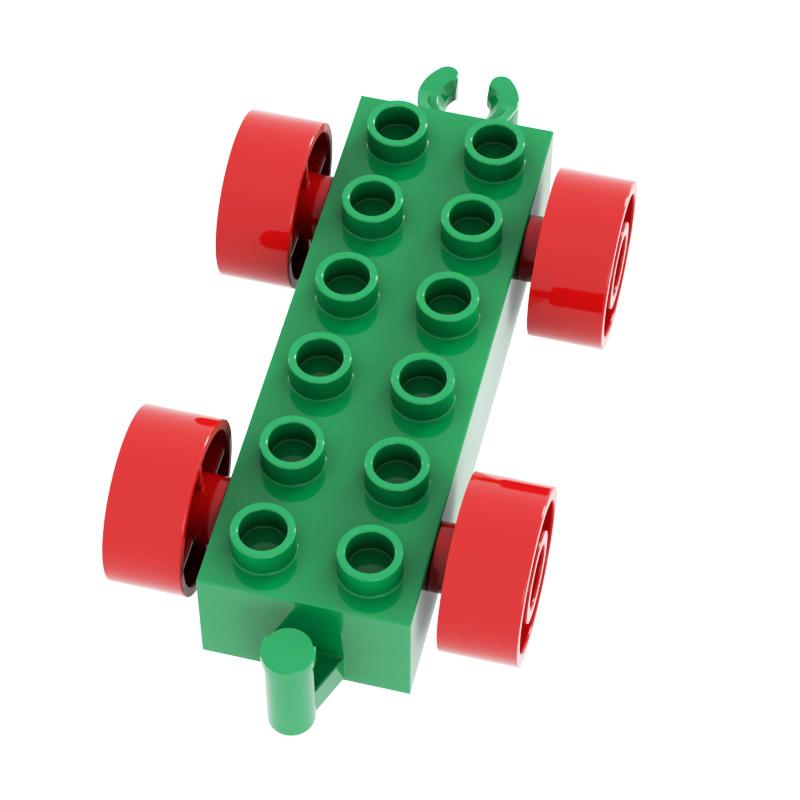Large Particle Car Building Blocks Random Color Toys Kids Baby Creative Large Particle DIY MOC 2PCS
