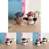 Penguin Stuffed Doll With Bow Hat Portable Plush Toy For Bag Accessory