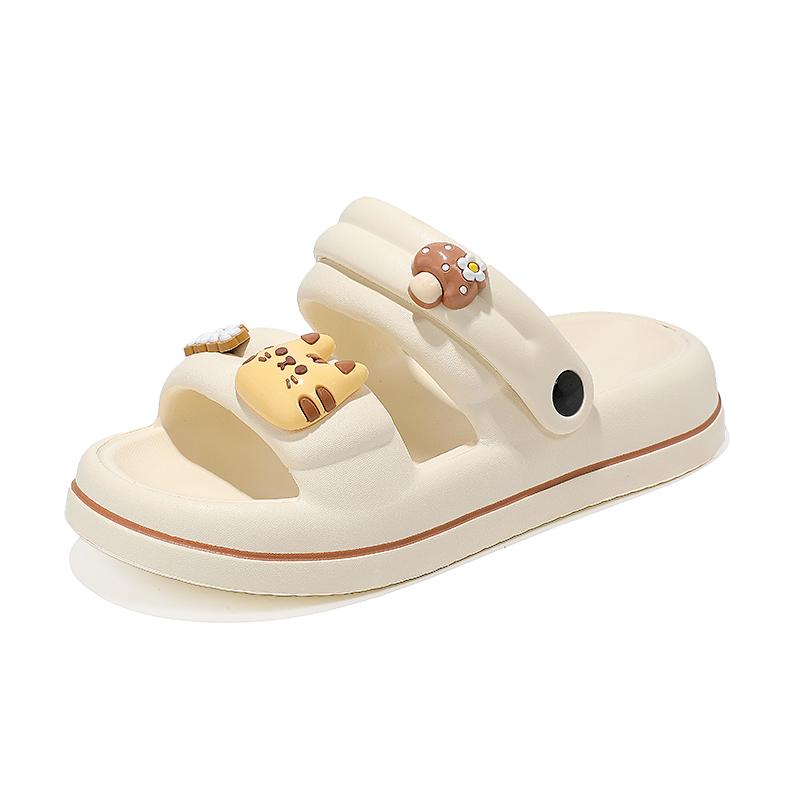 Fashion New Fashion Patch Women's Sandals Summer Comfortable Platform Shoes Beach Outside Pink Slides Thick Sole Non-slip Beach Slippers