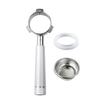 54mm 3 Ears Bottomless Portafilter with Alloy Handle Stainless Steel Head Compatible for