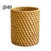 Office Desk Organizer Faux Rattan Pen Holder, Woven Style Makeup Brush Boho Resin Holder Desktop Organizer, Multi-functional Pencil Cup for Home