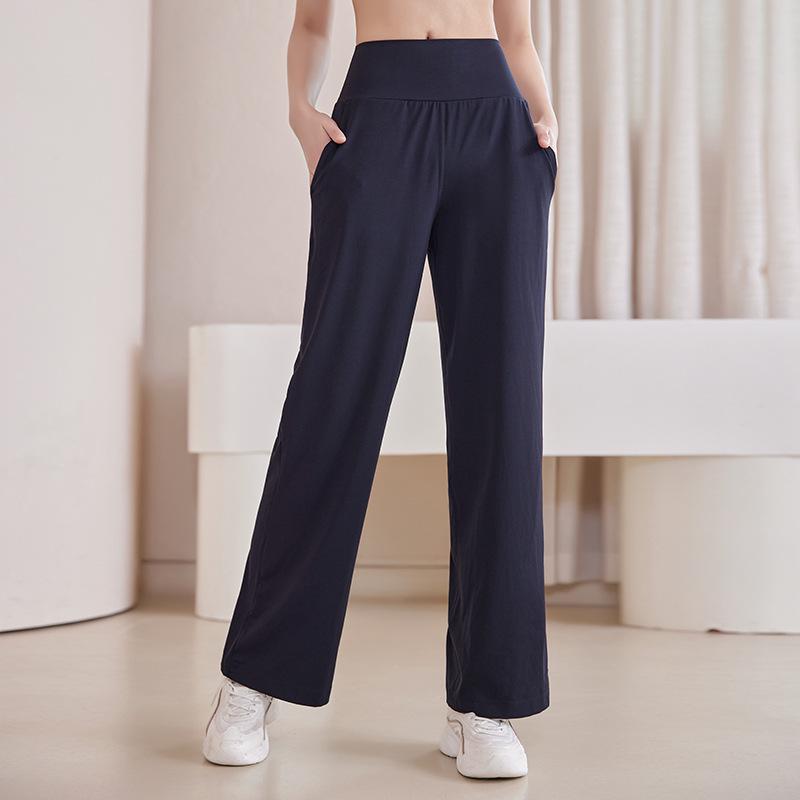 Plus Size High Waist Yoga Pants - Women's Quick Dry, Loose Wide Leg Fitness Long Pants