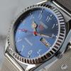 Working item SEIKO Seiko 5 automatic winding 80s vintage ice blue dial Arabic numerals fluted bezel