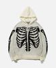 VASTIC Bone Jacquard Hoodie Knit_White / Black