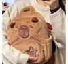 Kawaii Capybara Plush Backpack For Women Versatile Cartoon Funny Capibala Crossbody Bag Alrge Capacity Tote Bag