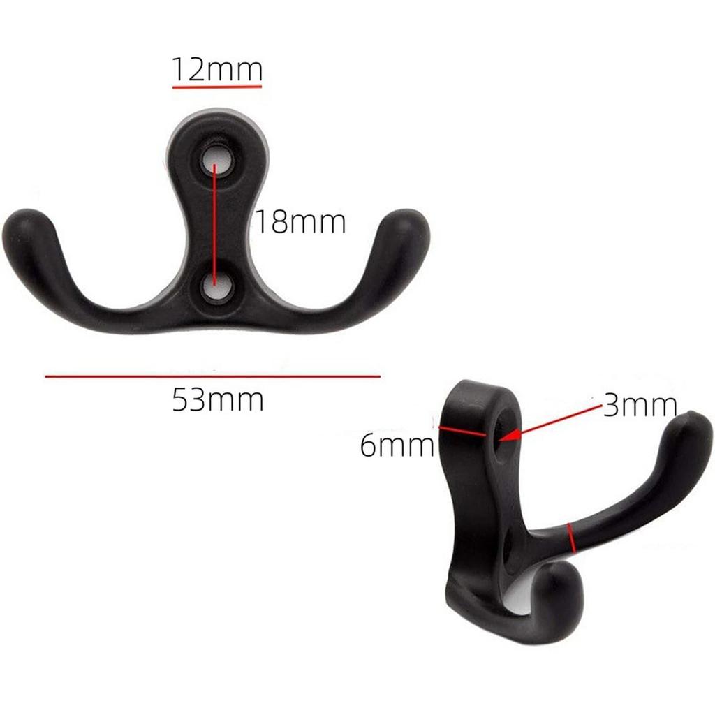 Wand-Garderobenhaken, Wandmontierter 2-Loch Handtuchhalter für Mäntel, Hüte, Kleidung, Aufbewahrungshaken für Zuhause, Wandhaken, Handtuchhalter für Beschläge