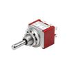 Heschen Mini Toggle Switch, MTS-223, (ON)-Off-(ON) Momentary Type, DPDT, 6 Pin, 2A 250V, 6A 125V, Pack of 5