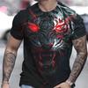 2026 Tiger 3D-Druckmuster Herren Sommer/Herbst T-Shirt, Atmungsaktives Lässiges Kurzarmhemd für Outdoor-Sport, Fitness, Party