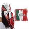 Turban Hat 35x35" Italian Flag Design Scarf Soft Flowing Headscarf Bandanas Fashion Accessory for Headwear Neck Bag Hair